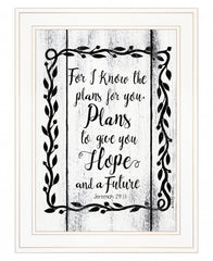 Plans to Give You Hope 1 White Framed Print Wall Art - Homeroots