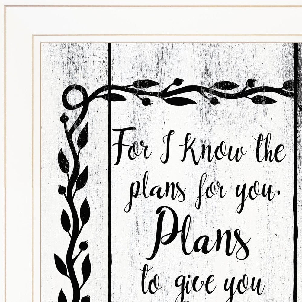 Plans to Give You Hope 1 White Framed Print Wall Art - Homeroots