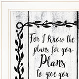 Plans to Give You Hope 1 White Framed Print Wall Art - Homeroots
