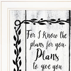 Plans to Give You Hope 1 White Framed Print Wall Art - Homeroots