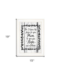 Plans to Give You Hope 1 White Framed Print Wall Art - Homeroots