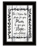 Plans to Give You Hope 2 Black Framed Print Wall Art - Homeroots