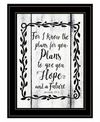 Plans to Give You Hope 2 Black Framed Print Wall Art - Homeroots