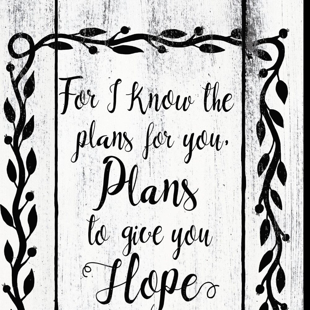 Plans to Give You Hope 2 Black Framed Print Wall Art - Homeroots