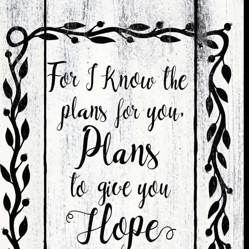 Plans to Give You Hope 2 Black Framed Print Wall Art - Homeroots - Flyclothing LLC