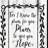Plans to Give You Hope 2 Black Framed Print Wall Art - Homeroots