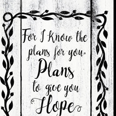 Plans to Give You Hope 2 Black Framed Print Wall Art - Homeroots