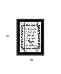 Plans to Give You Hope 2 Black Framed Print Wall Art - Homeroots