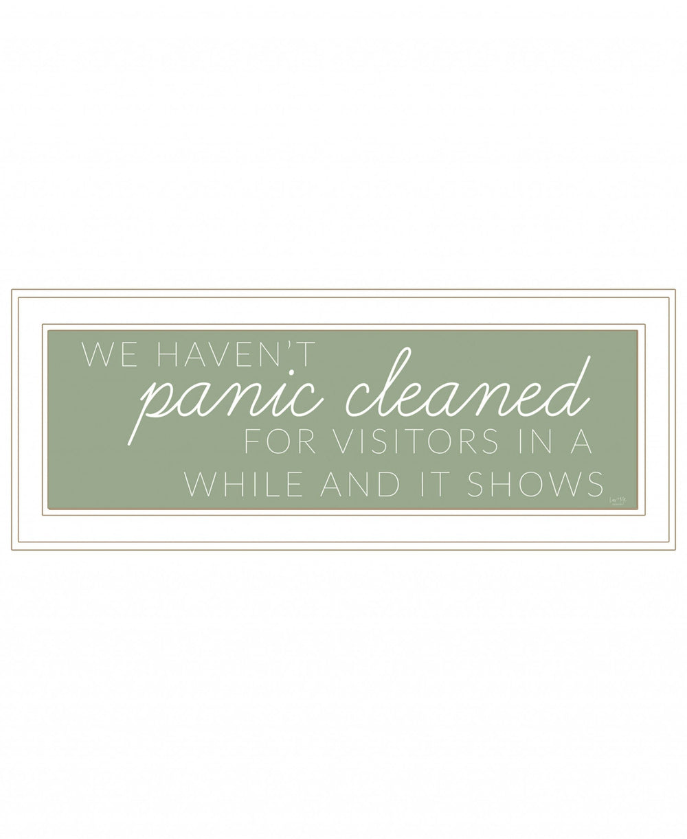 Panic Cleaned 1 White Framed Print Wall Art - Homeroots