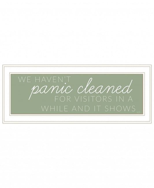 Panic Cleaned 1 White Framed Print Wall Art - Homeroots