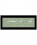 Panic Cleaned 2 Black Framed Print Wall Art - Homeroots