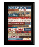 America Proud Black Framed Print Wall Art - Homeroots