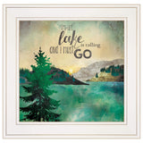 The Lake is Calling 1 White Framed Print Wall Art - Homeroots - Flyclothing LLC