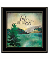 The Lake is Calling 2 Black Framed Print Wall Art - Homeroots - Flyclothing LLC