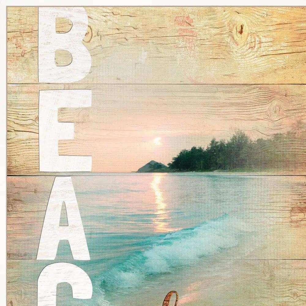 Beach Please 1 White Framed Print Wall Art - Homeroots - Flyclothing LLC