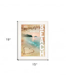 Beach Memories 1 White Framed Print Wall Art - Homeroots - Flyclothing LLC