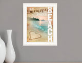 Beach Memories 1 White Framed Print Wall Art - Homeroots