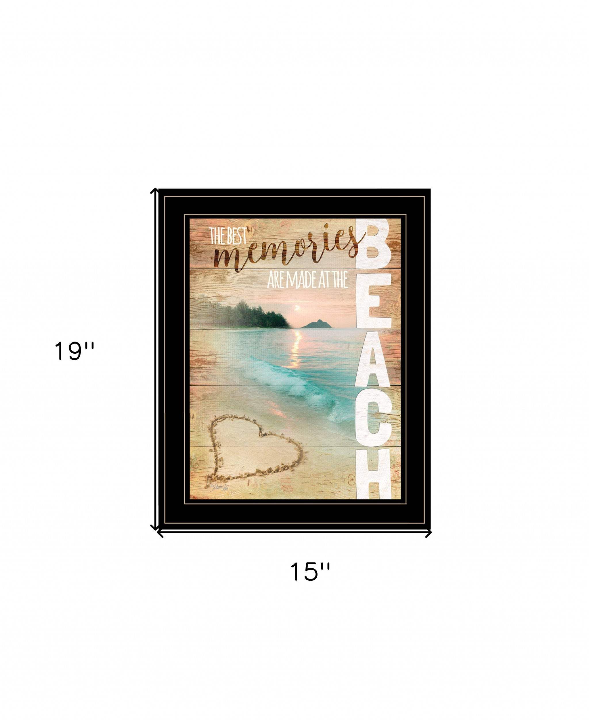 Beach Memories 2 Black Framed Print Wall Art - Homeroots - Flyclothing LLC