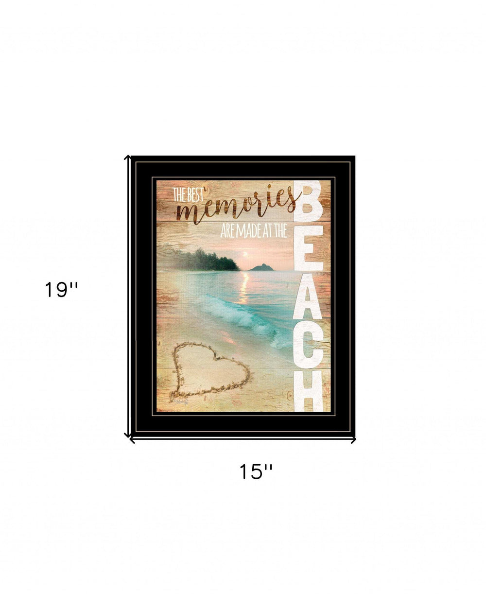 Beach Memories 2 Black Framed Print Wall Art - Homeroots - Flyclothing LLC