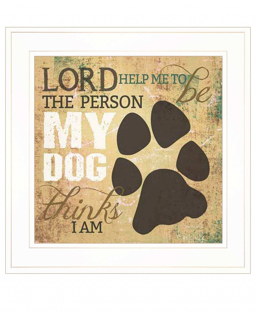 My Dog 1 White Framed Print Wall Art - Homeroots - Flyclothing LLC