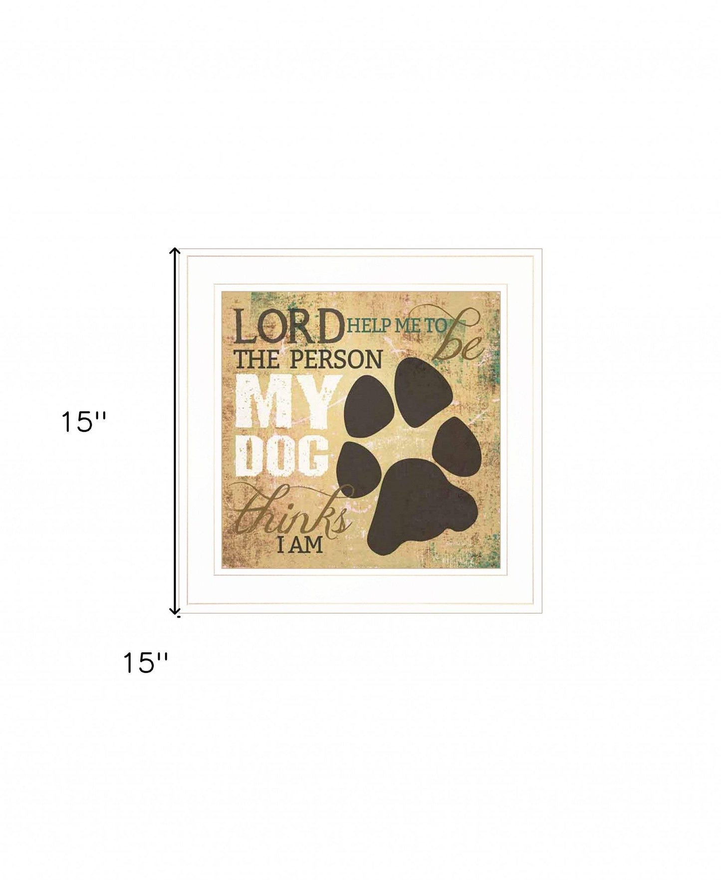My Dog 1 White Framed Print Wall Art - Homeroots - Flyclothing LLC