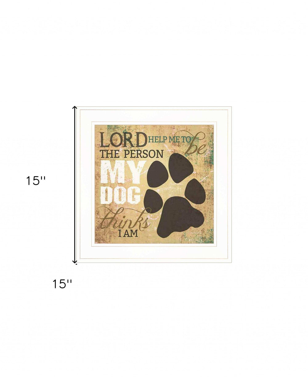 My Dog 1 White Framed Print Wall Art - Homeroots - Flyclothing LLC