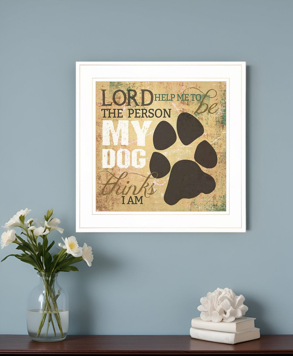 My Dog 1 White Framed Print Wall Art - Homeroots