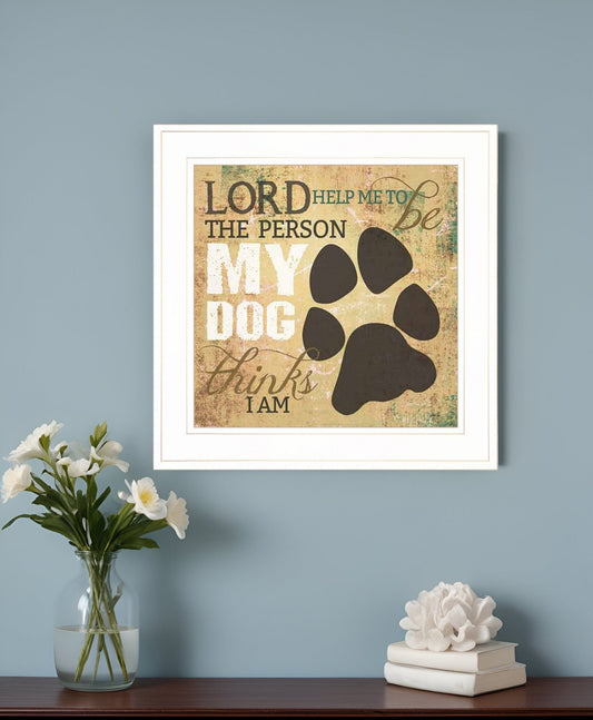 My Dog 1 White Framed Print Wall Art - Homeroots