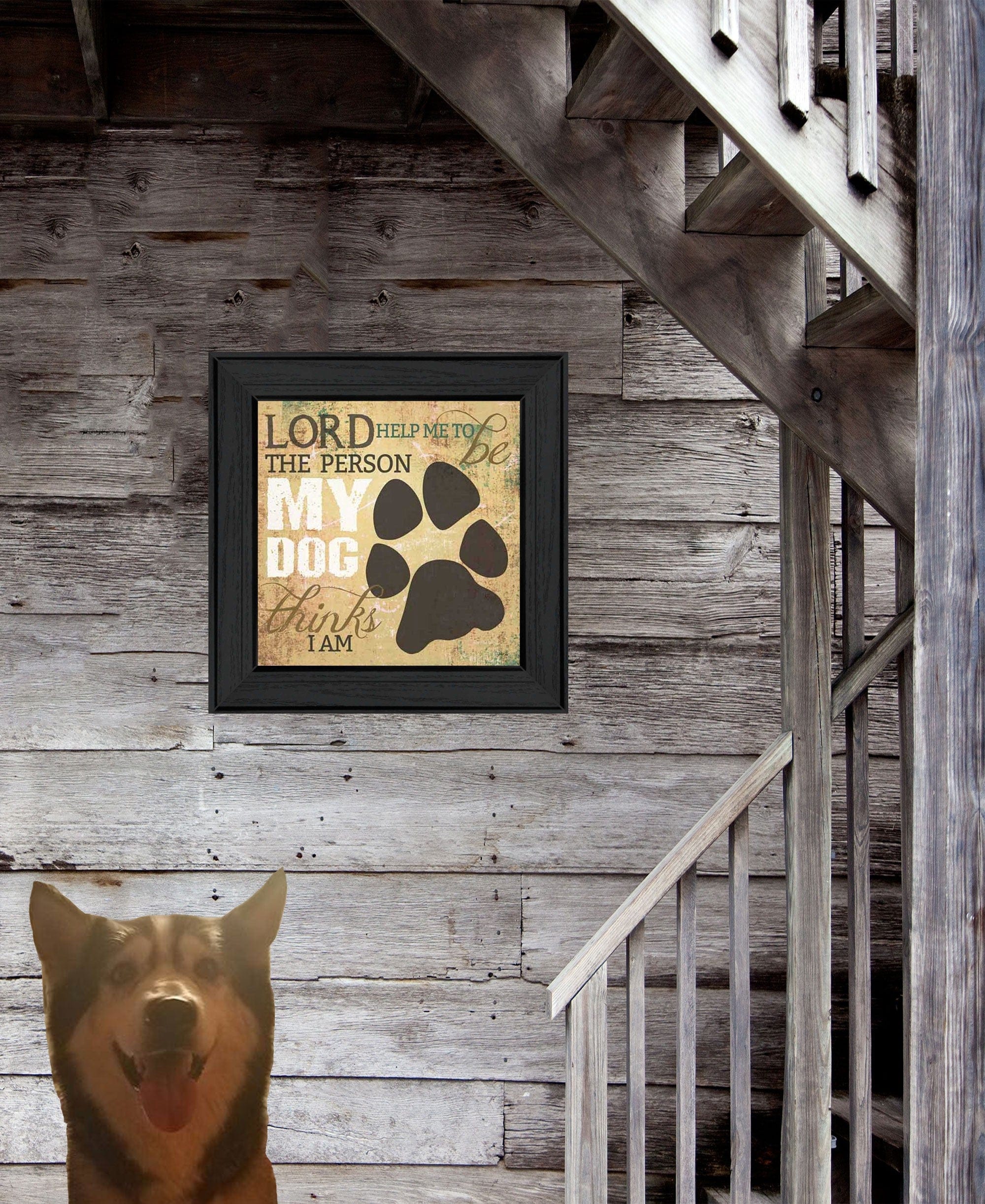 My Dog 2 Black Framed Print Wall Art - Homeroots