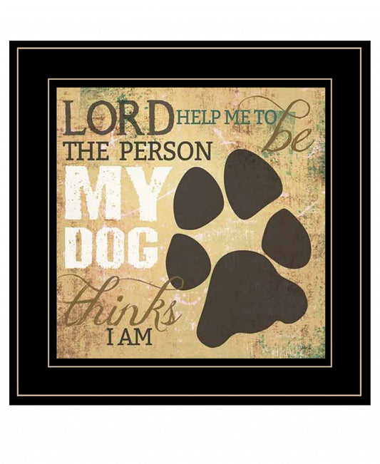 My Dog 3 Black Framed Print Wall Art - Homeroots