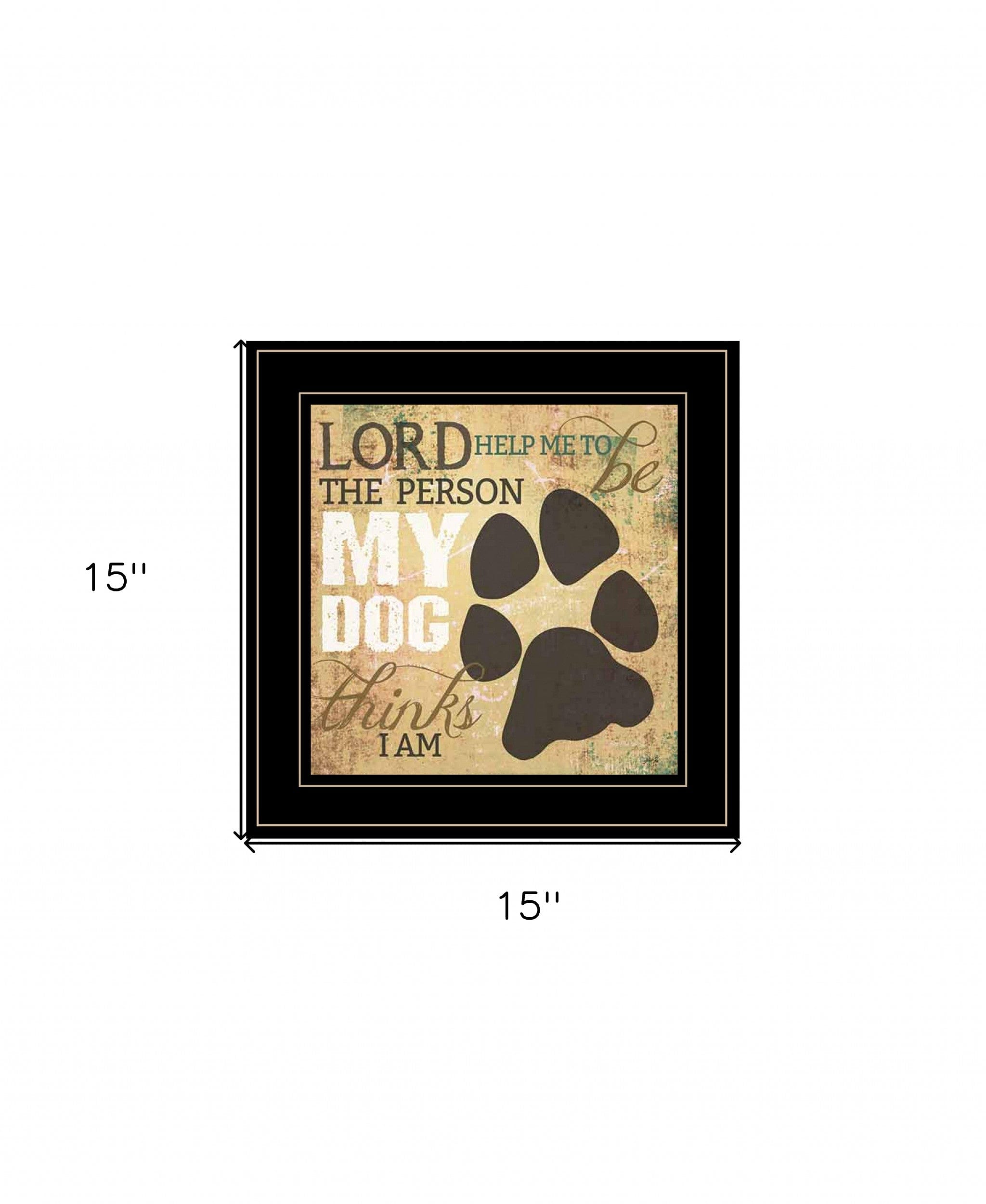 My Dog 3 Black Framed Print Wall Art - Homeroots