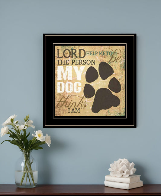 My Dog 3 Black Framed Print Wall Art - Homeroots