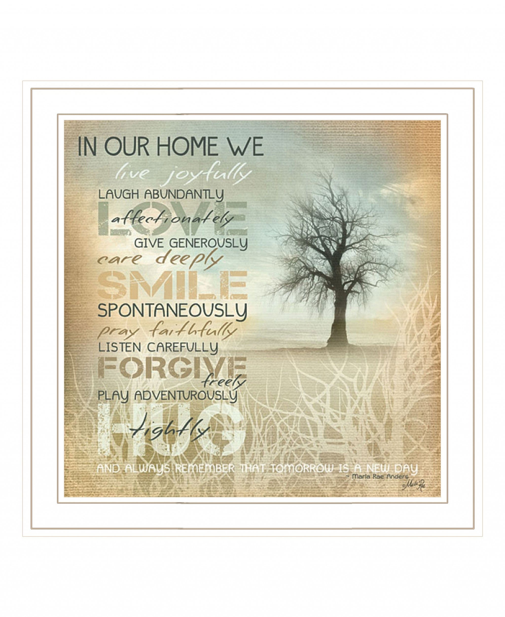 In Our Home 3 White Framed Print Wall Art - Homeroots