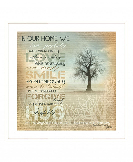 In Our Home 3 White Framed Print Wall Art - Homeroots
