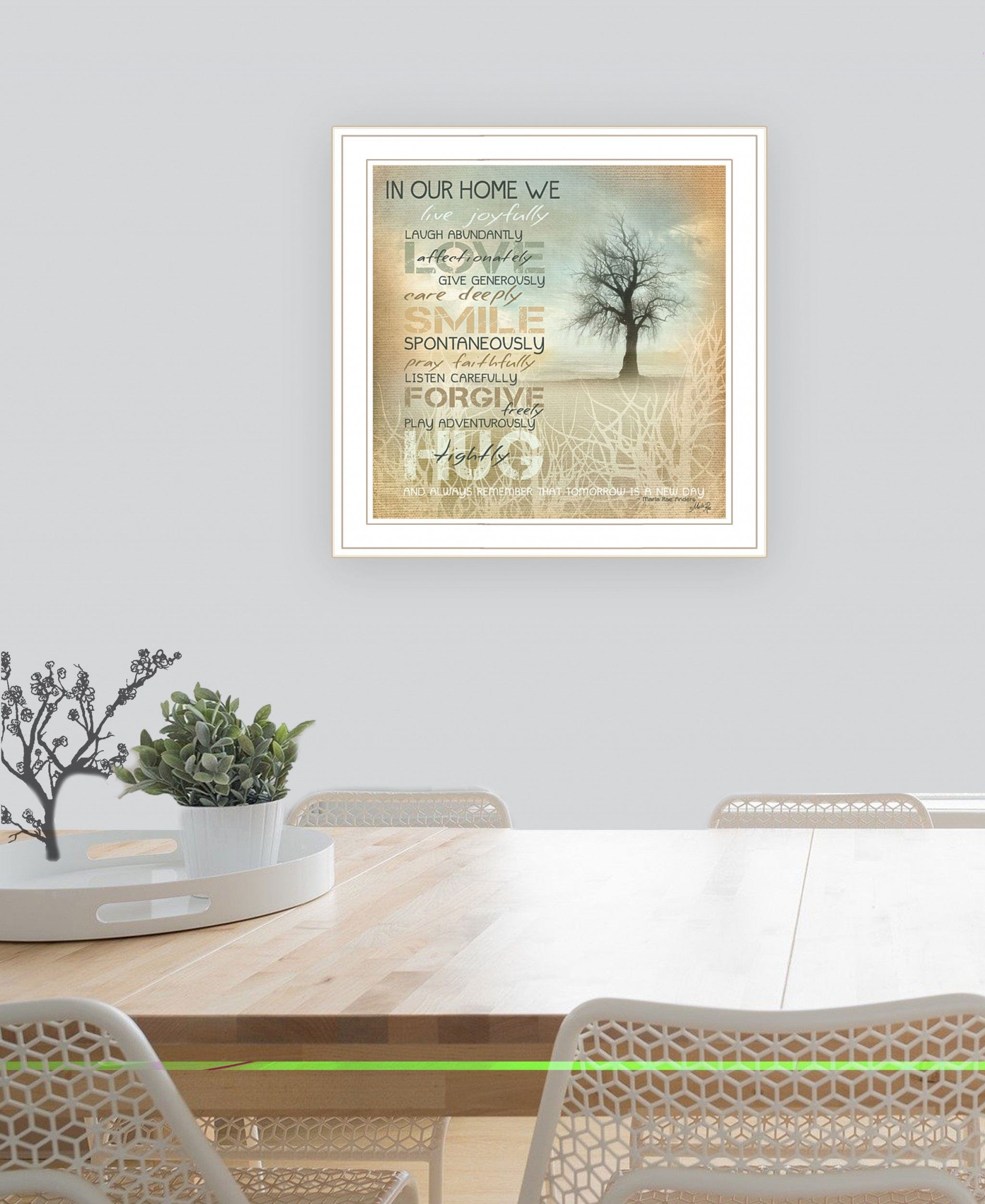 In Our Home 3 White Framed Print Wall Art - Homeroots