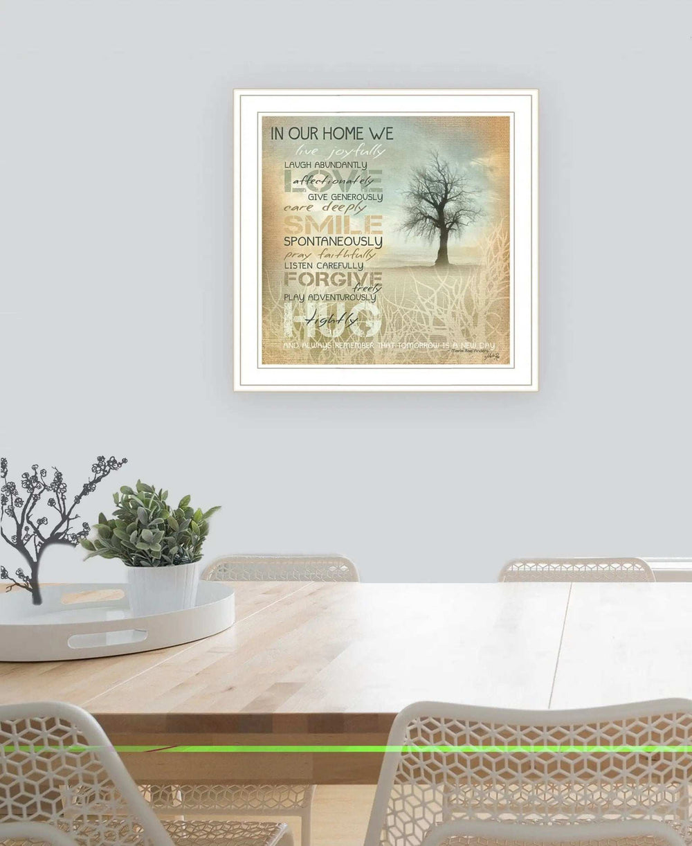 In Our Home 3 White Framed Print Wall Art - Homeroots - Flyclothing LLC