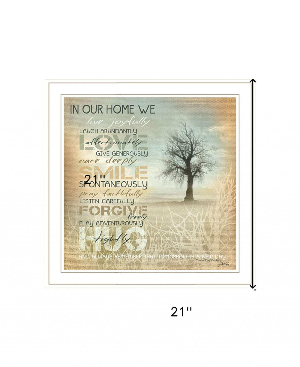 In Our Home 3 White Framed Print Wall Art - Homeroots - Flyclothing LLC