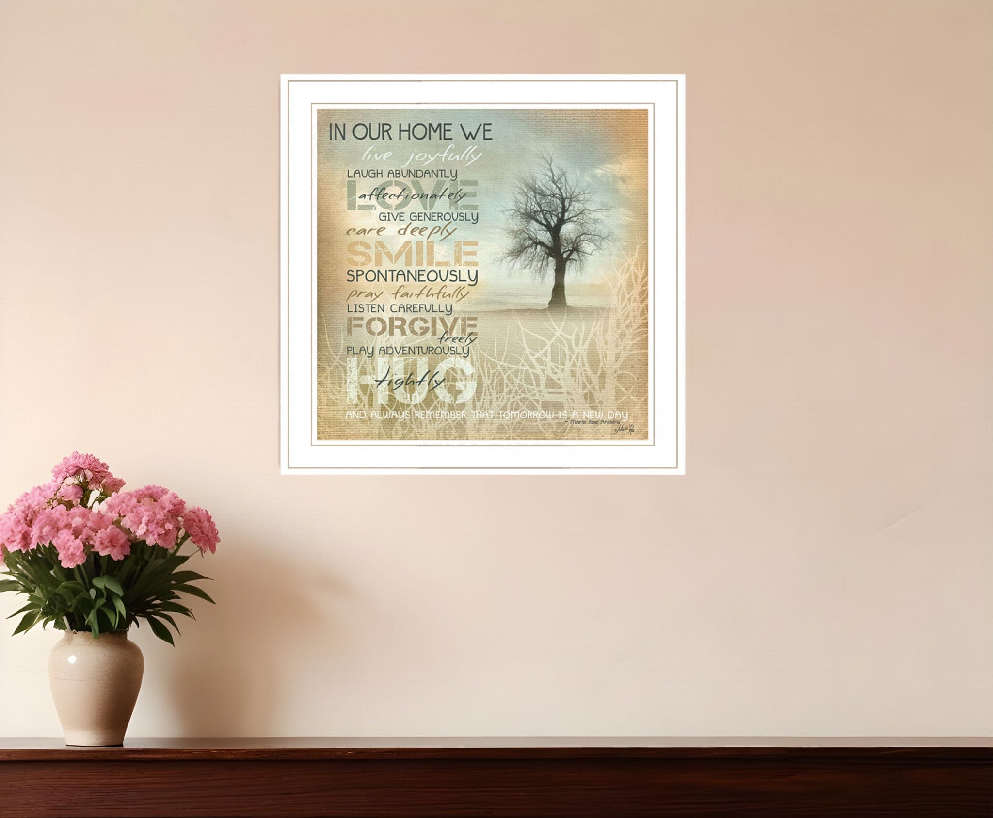 In Our Home 3 White Framed Print Wall Art - Homeroots