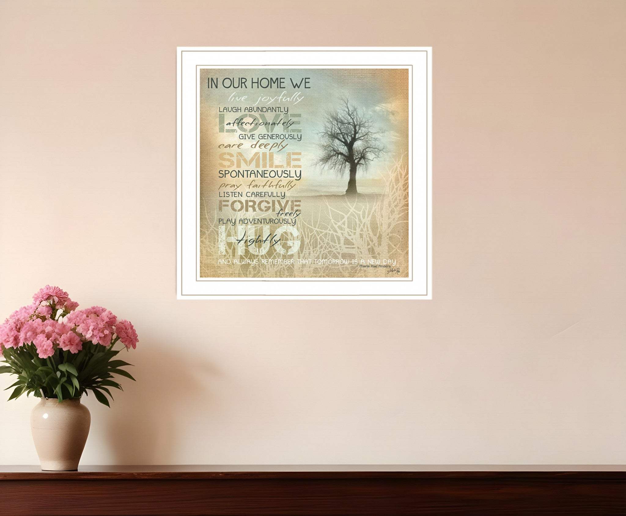 In Our Home 3 White Framed Print Wall Art - Homeroots - Flyclothing LLC