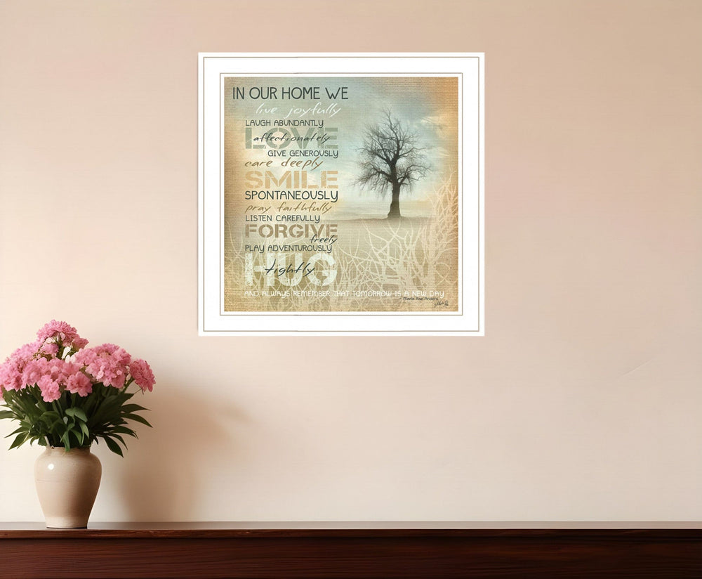 In Our Home 3 White Framed Print Wall Art - Homeroots
