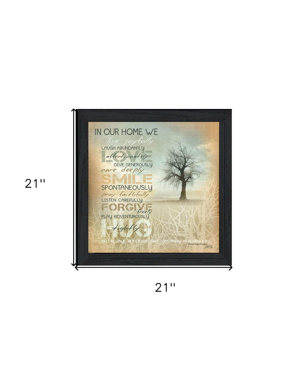 In Our Home 4 Black Framed Print Wall Art - Homeroots - Flyclothing LLC