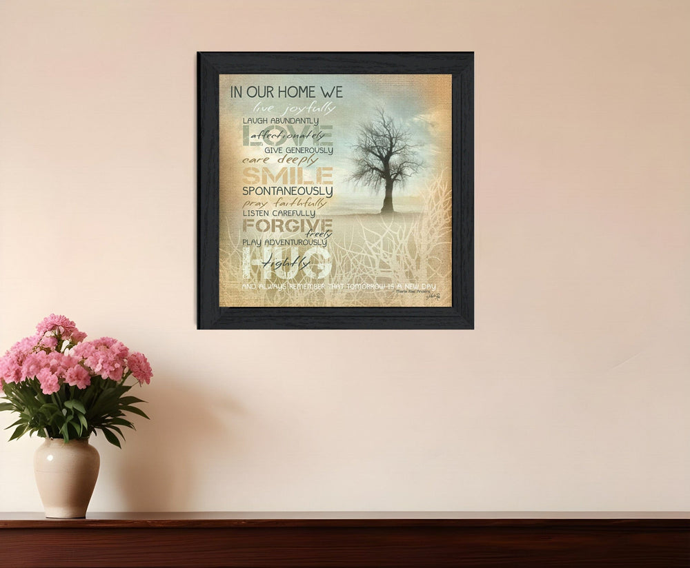 In Our Home 4 Black Framed Print Wall Art - Homeroots