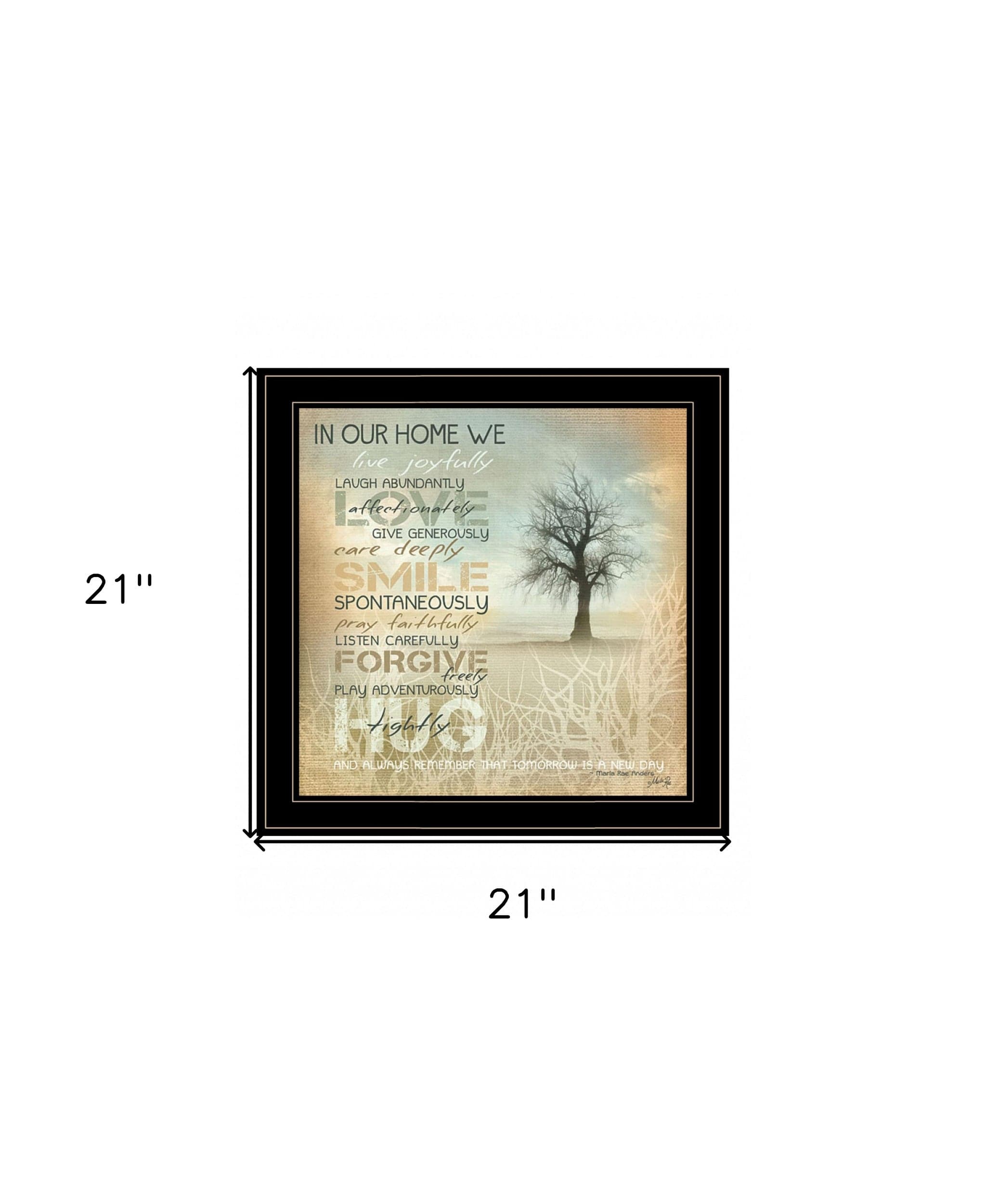 In Our Home 5 Black Framed Print Wall Art - Homeroots