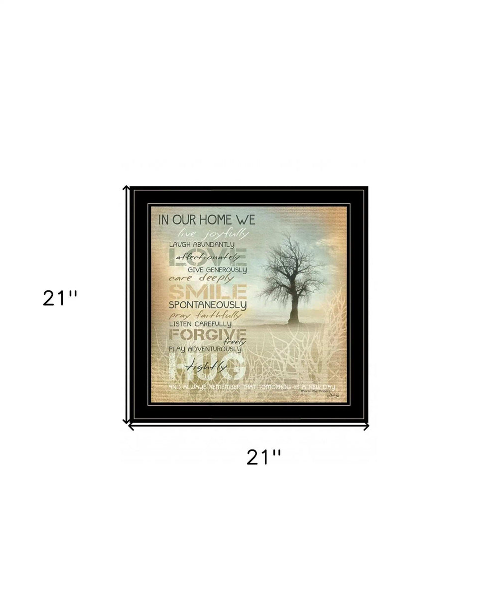 In Our Home 5 Black Framed Print Wall Art - Homeroots - Flyclothing LLC