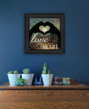 Love with all Your Heart 4 Black Framed Print Wall Art - Homeroots