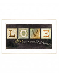 Love One Another 1 White Framed Print Wall Art - Homeroots