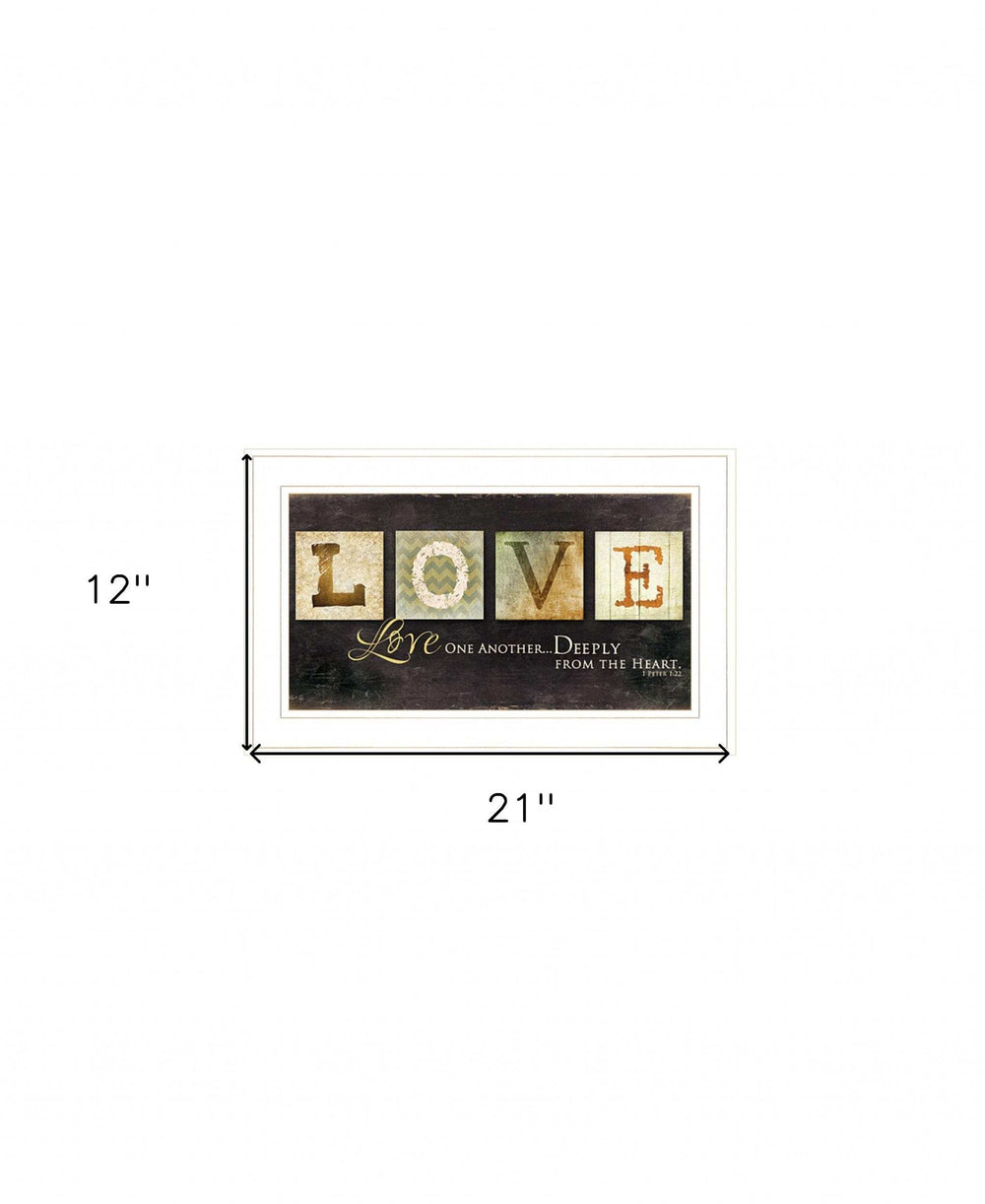 Love One Another 1 White Framed Print Wall Art - Homeroots - Flyclothing LLC