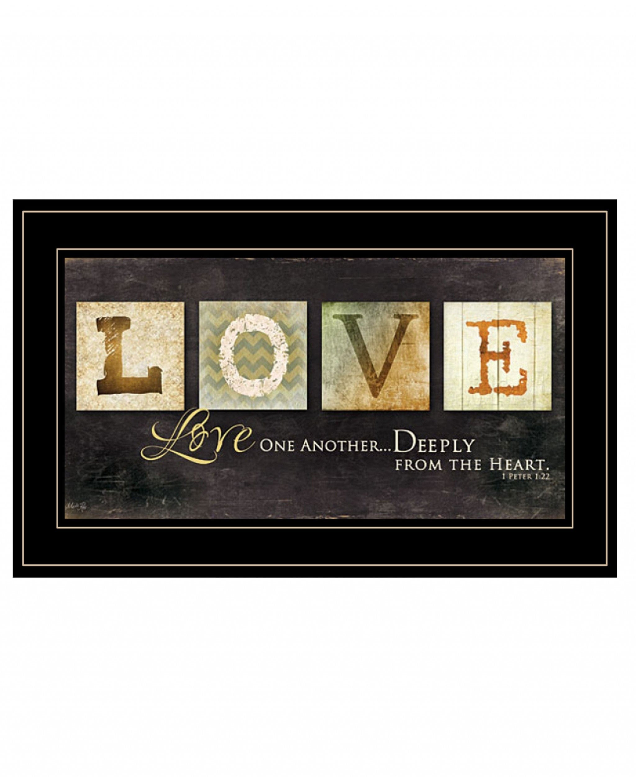 Love One Another 3 Black Framed Print Wall Art - Homeroots