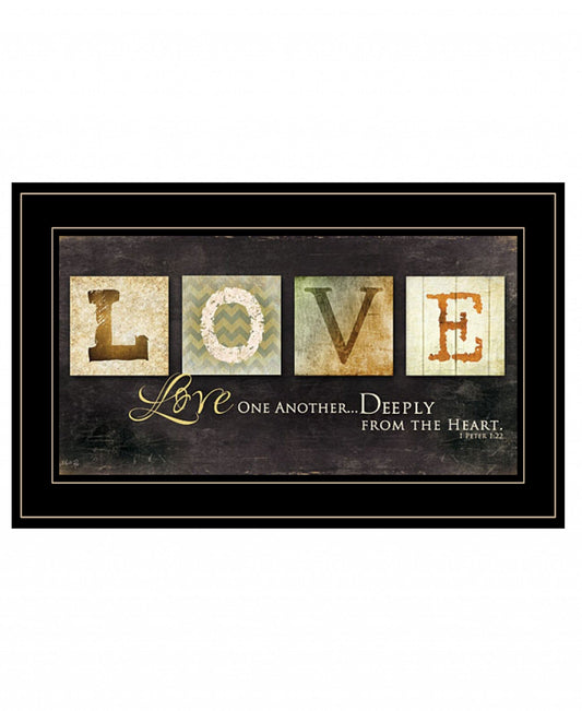 Love One Another 3 Black Framed Print Wall Art - Homeroots