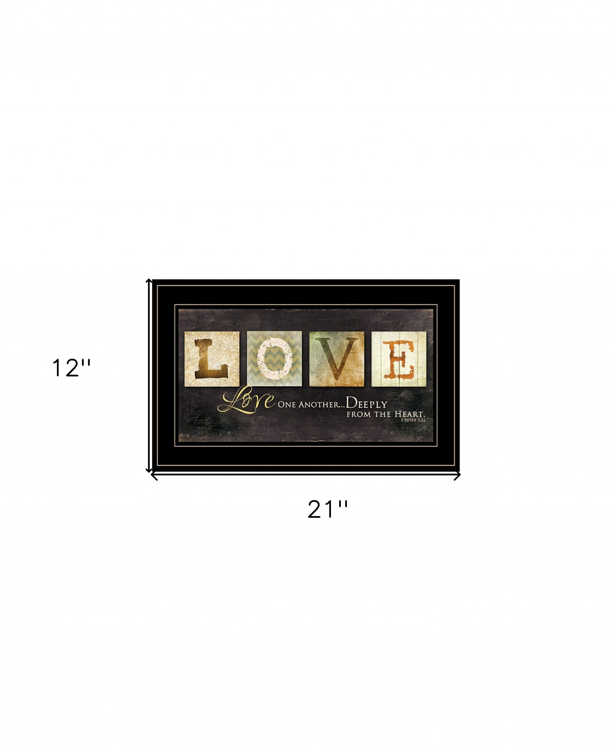 Love One Another 3 Black Framed Print Wall Art - Homeroots